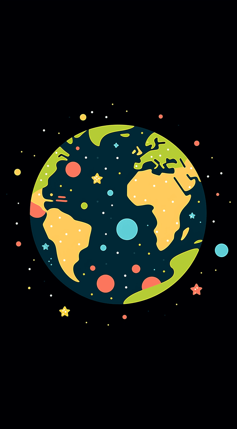 Planet Glow original repeating artwork