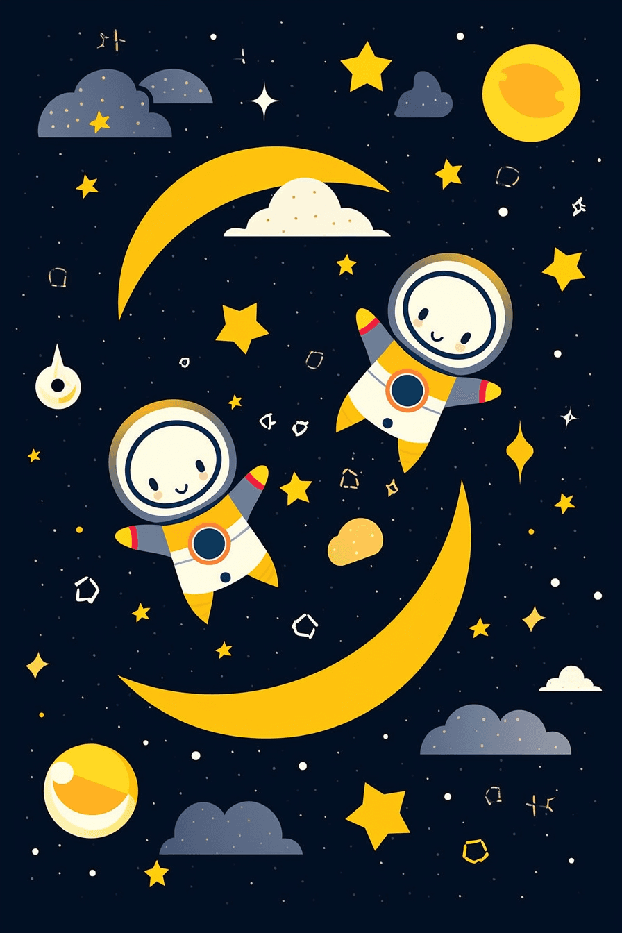 Astronaut 087 original repeating artwork