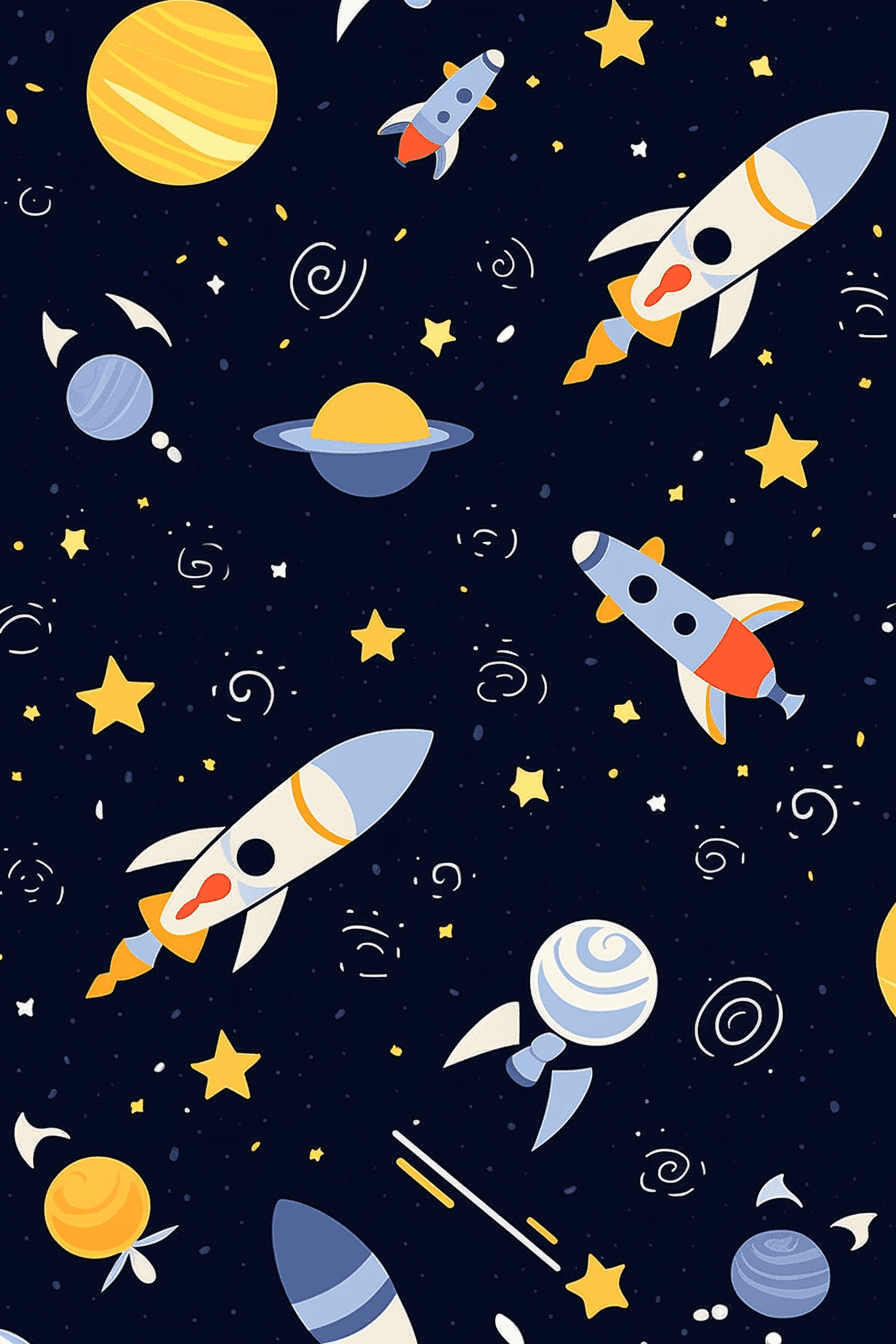 Rocket Rush original repeating artwork