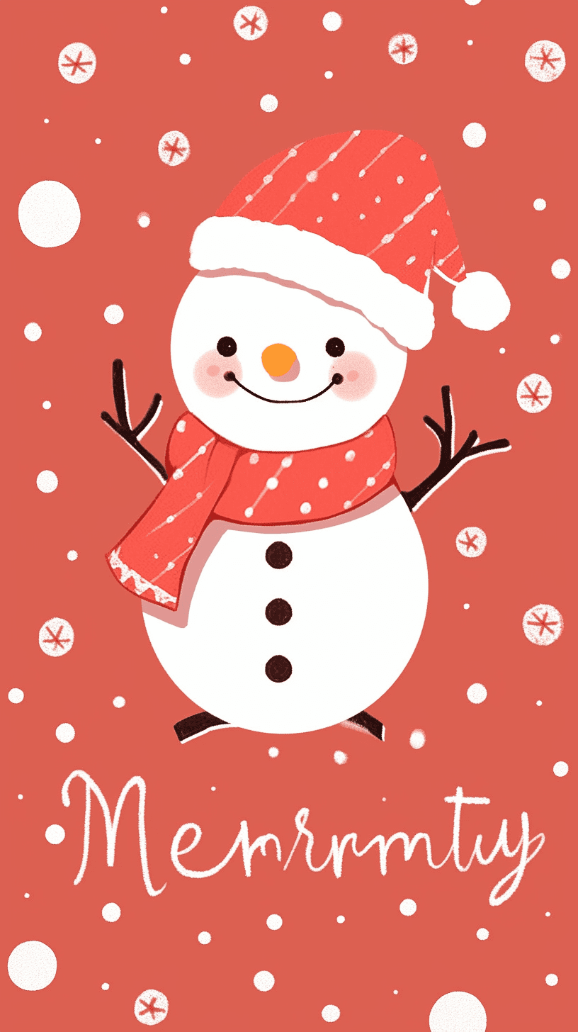 Christmas Snowman Rhythm original repeating artwork
