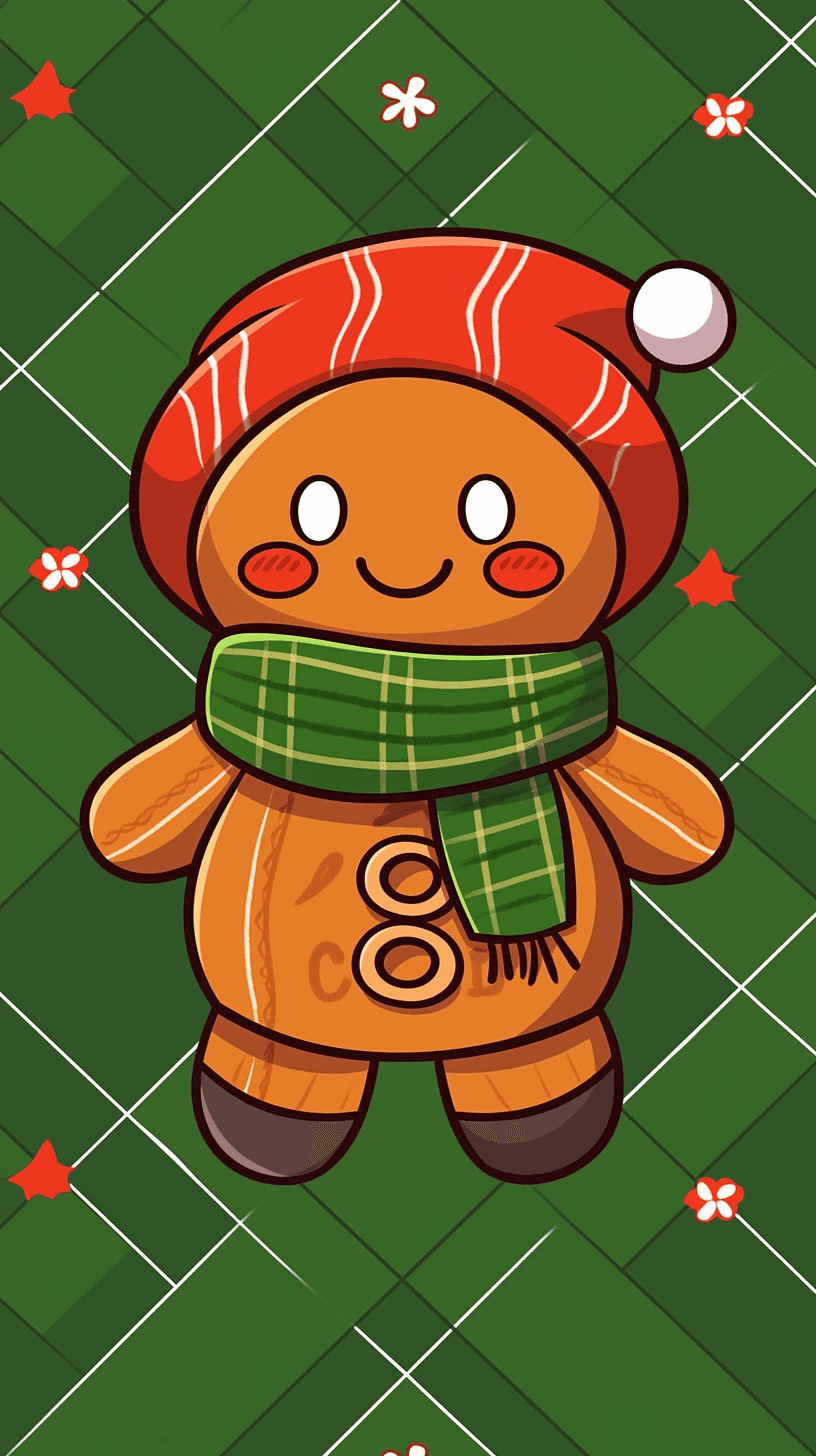 Christmas Bear Dash original repeating artwork
