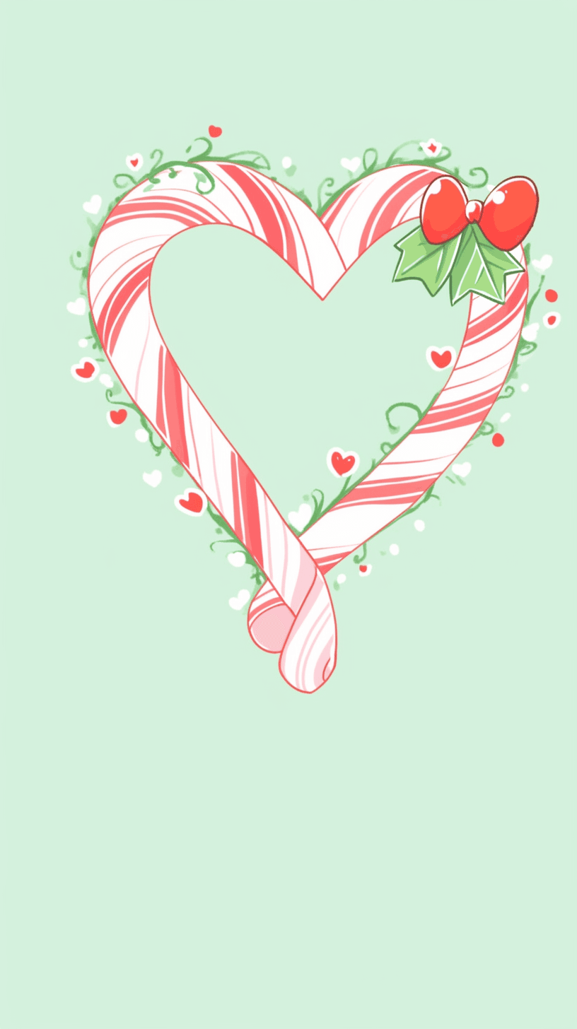 Christmas Heart Parade original repeating artwork