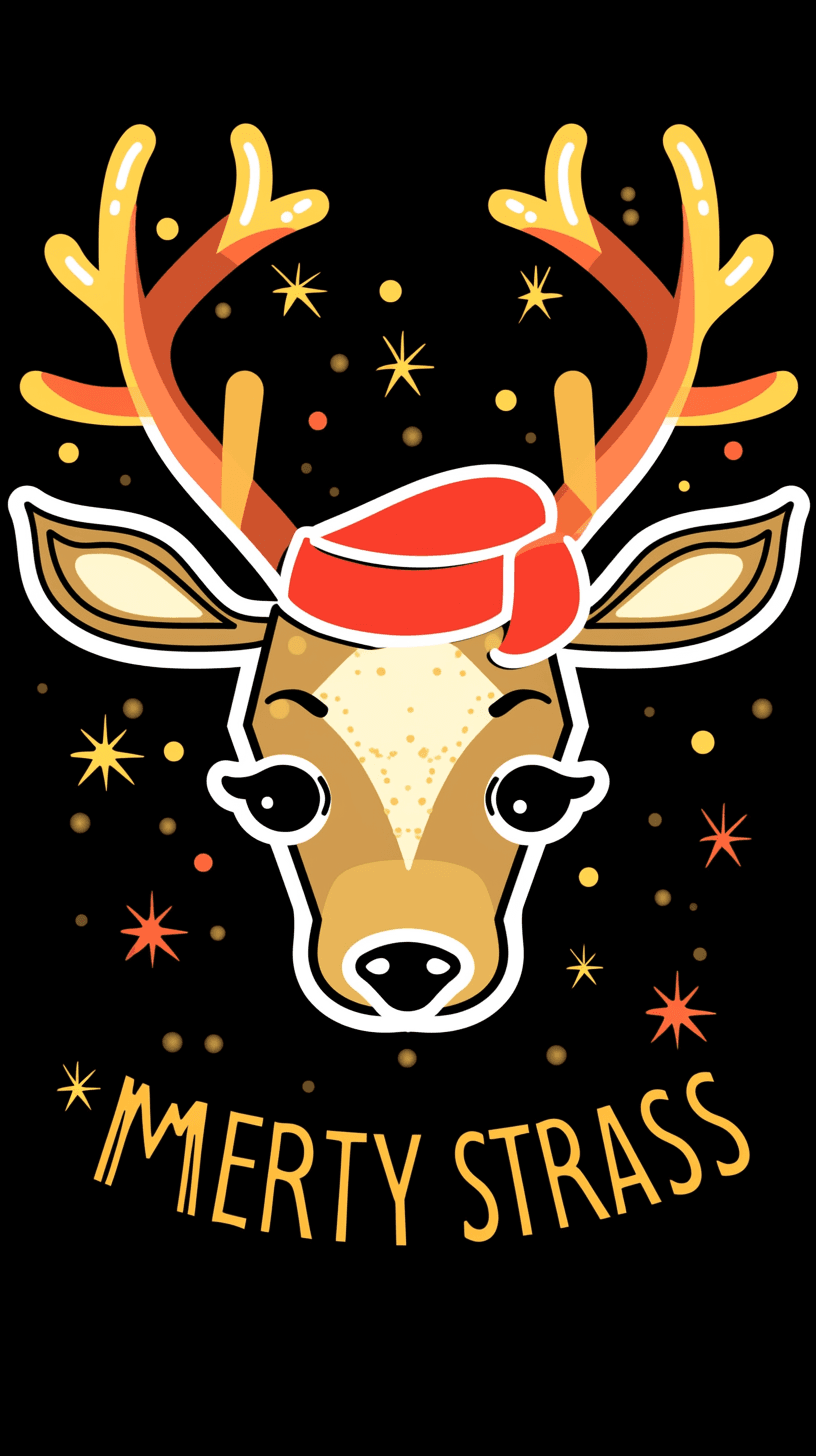 Christmas Reindeer Bright original repeating artwork