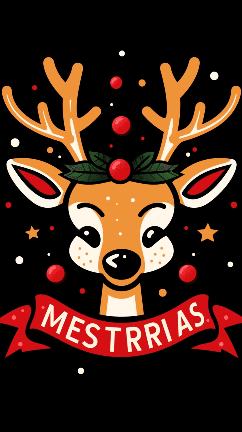 Christmas Reindeer Flare original repeating artwork