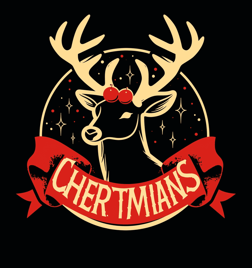 Christmas Reindeer Snap original repeating artwork