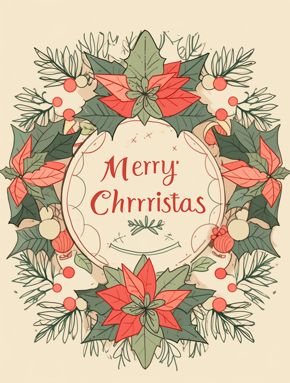 Christmas Wreath 234 original repeating artwork