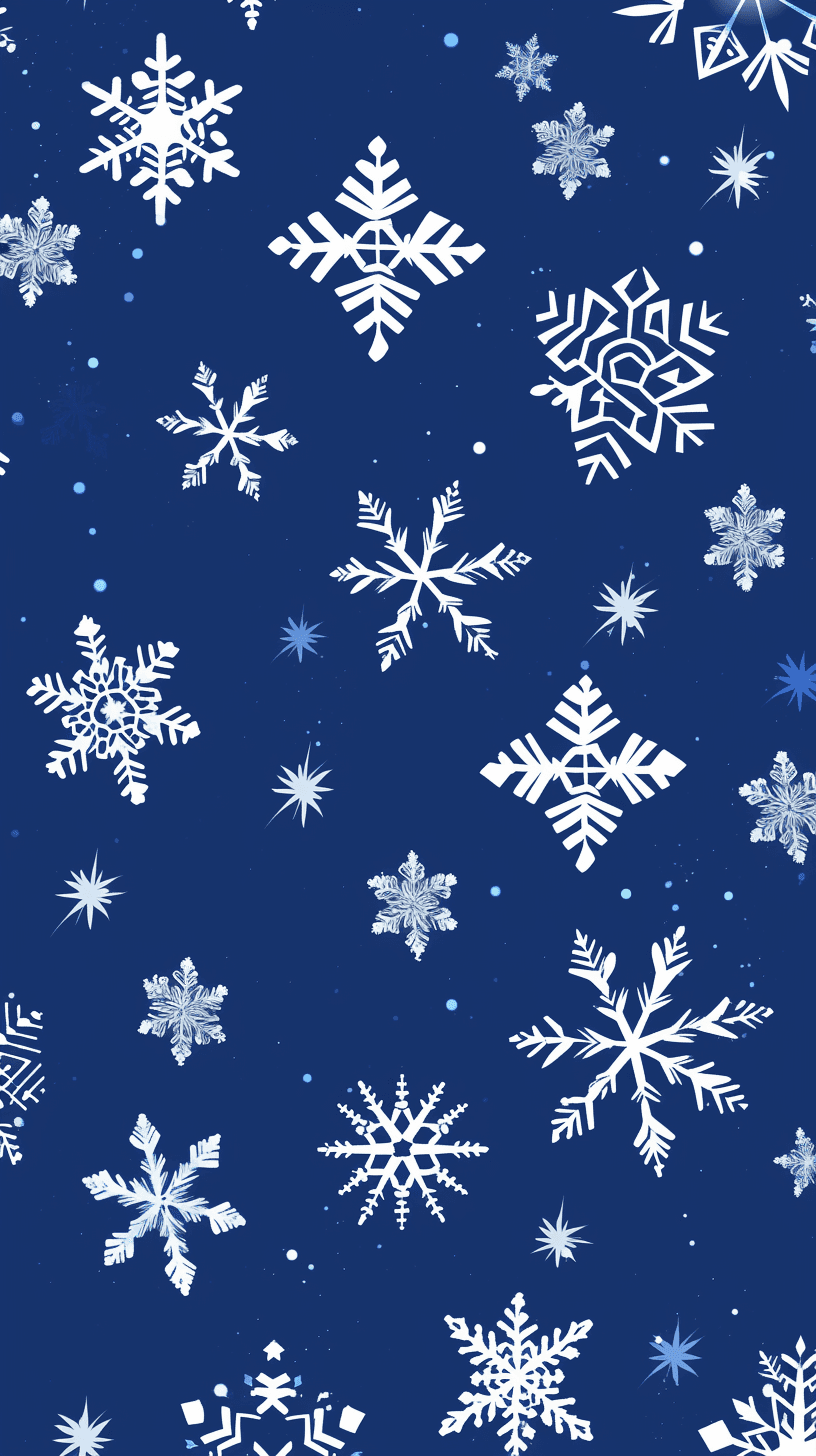 Christmas Snowflake Midnight original repeating artwork