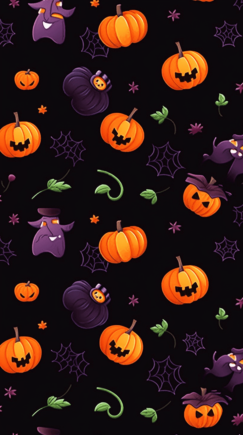 Halloween Pumpkin 099 original repeating artwork