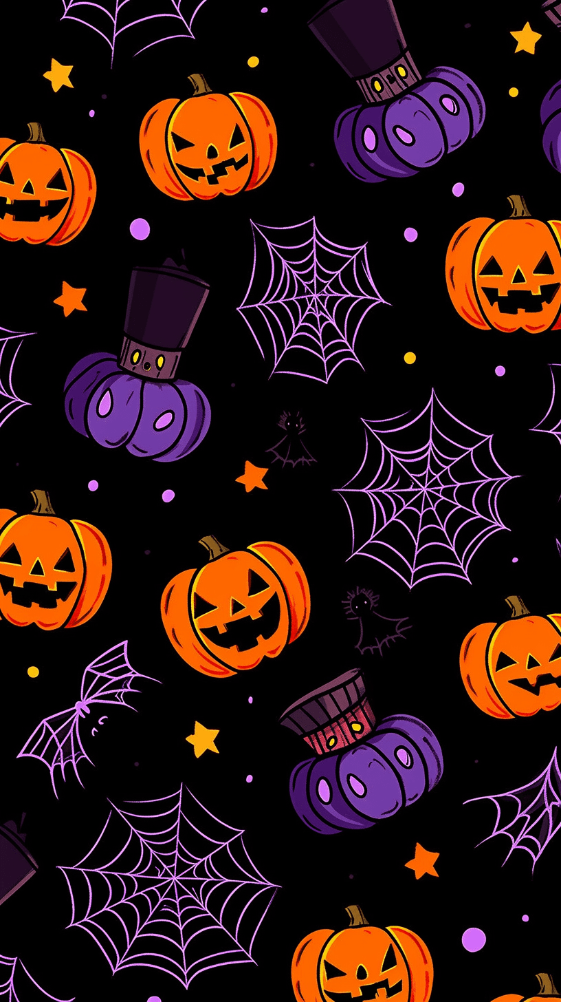 Halloween Pumpkin 089 original repeating artwork