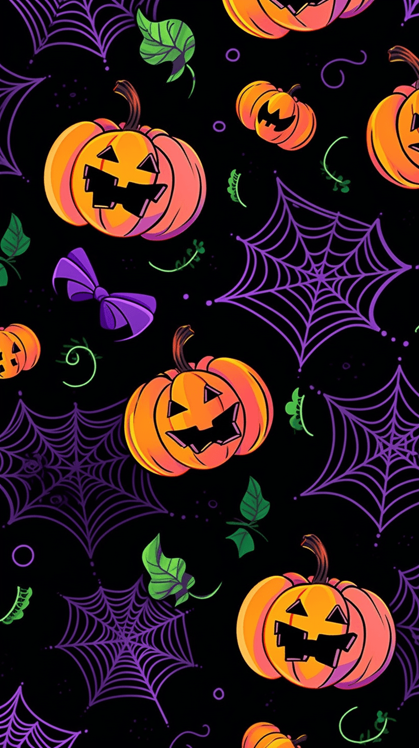 Halloween Pumpkin 034 original repeating artwork
