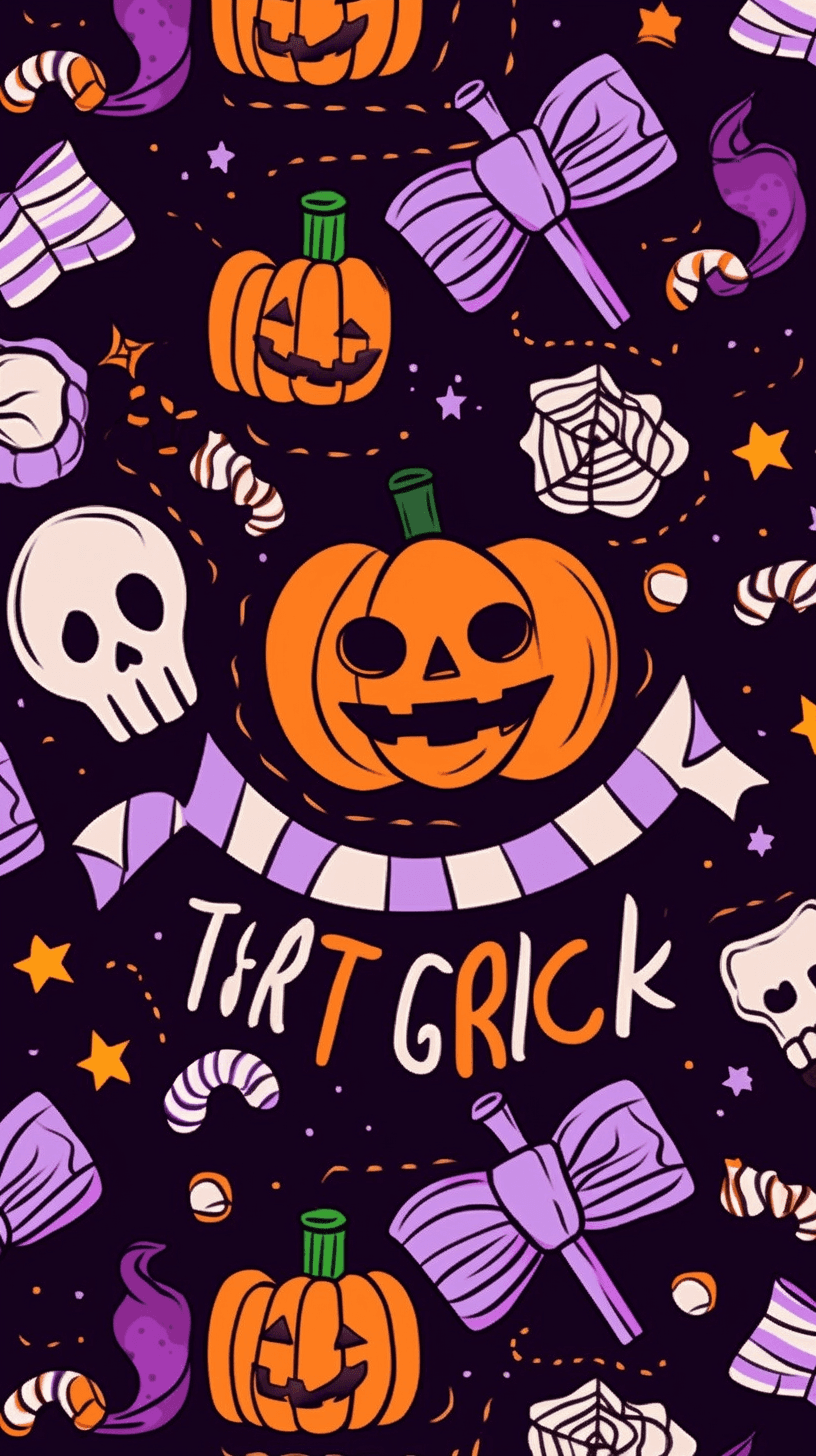 Halloween Gleam original repeating artwork