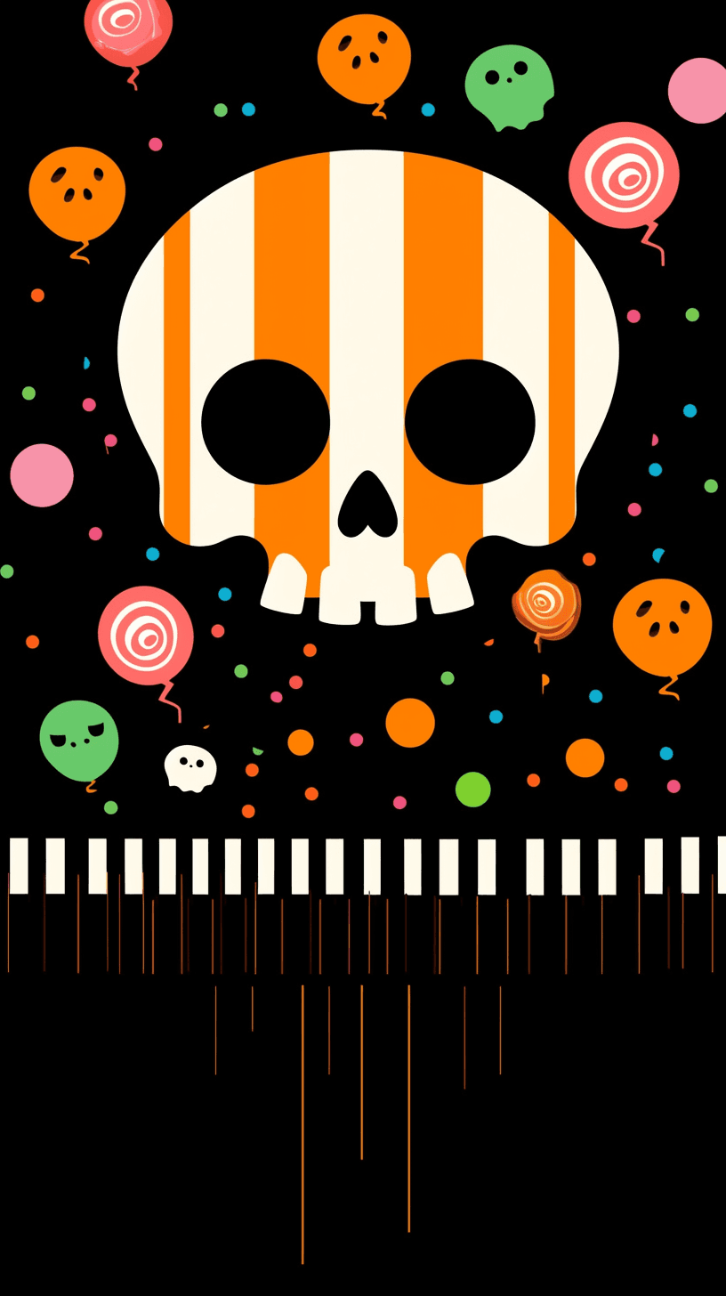 Halloween Skull 001 original repeating artwork