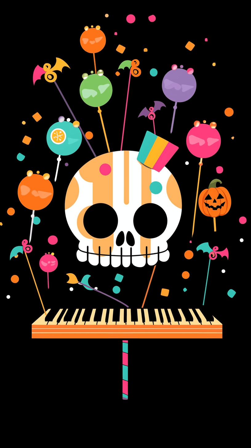 Halloween Skull 002 original repeating artwork