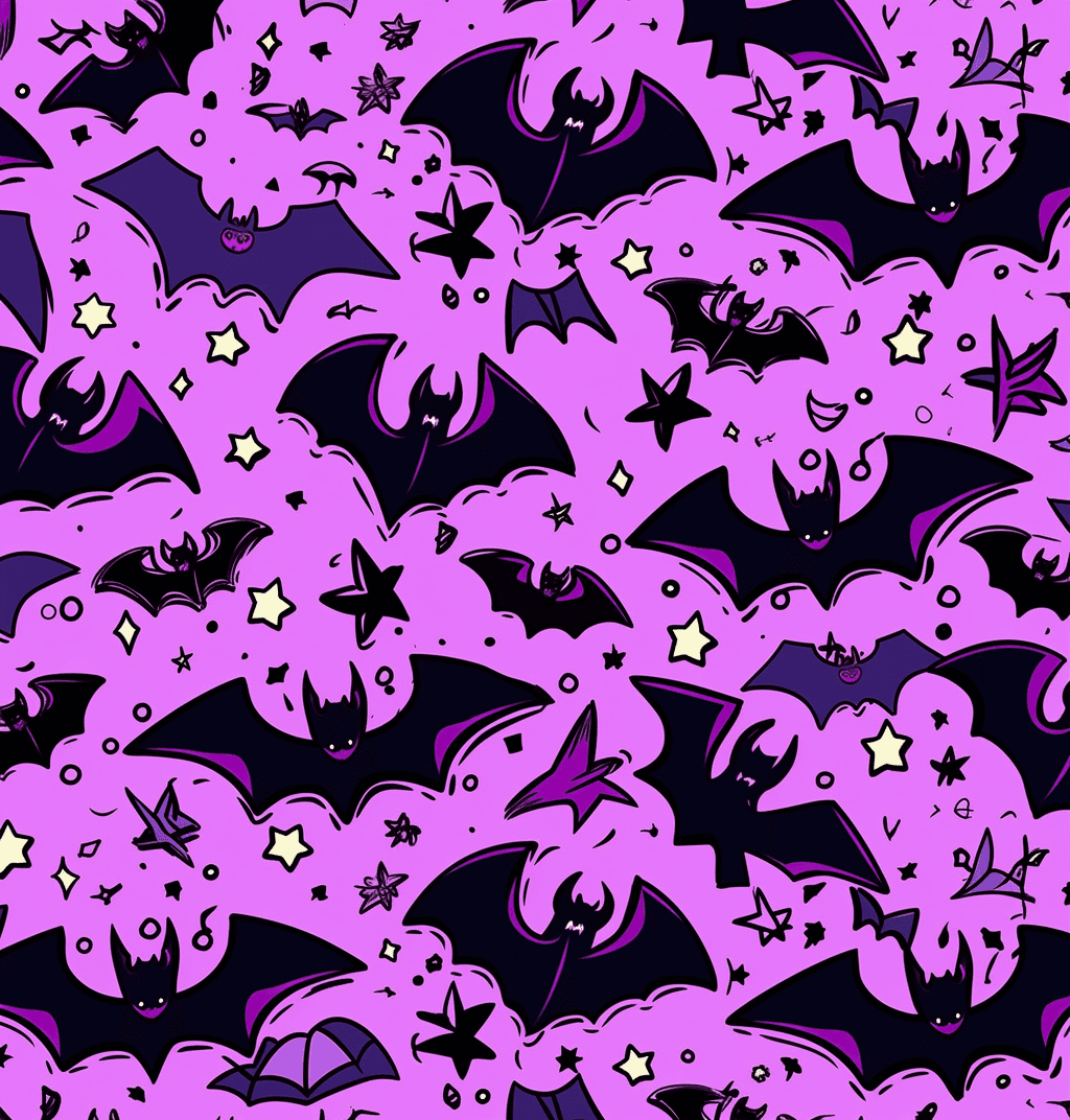 Halloween Bat Blast original repeating artwork