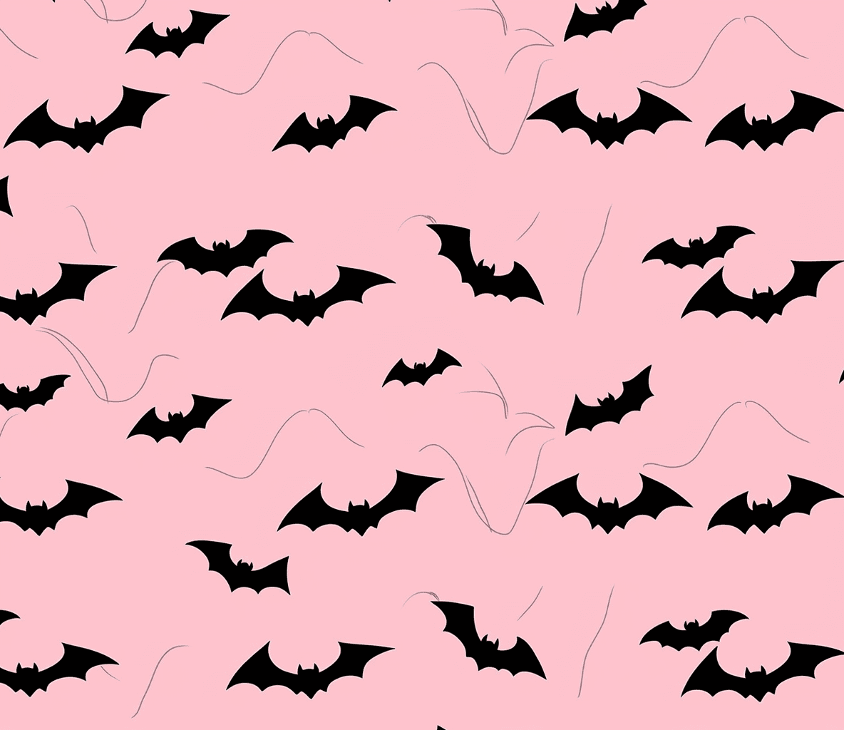 Halloween Bat Bloom original repeating artwork