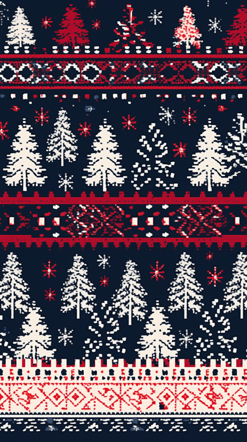 Christmas Tree 711 original repeating artwork