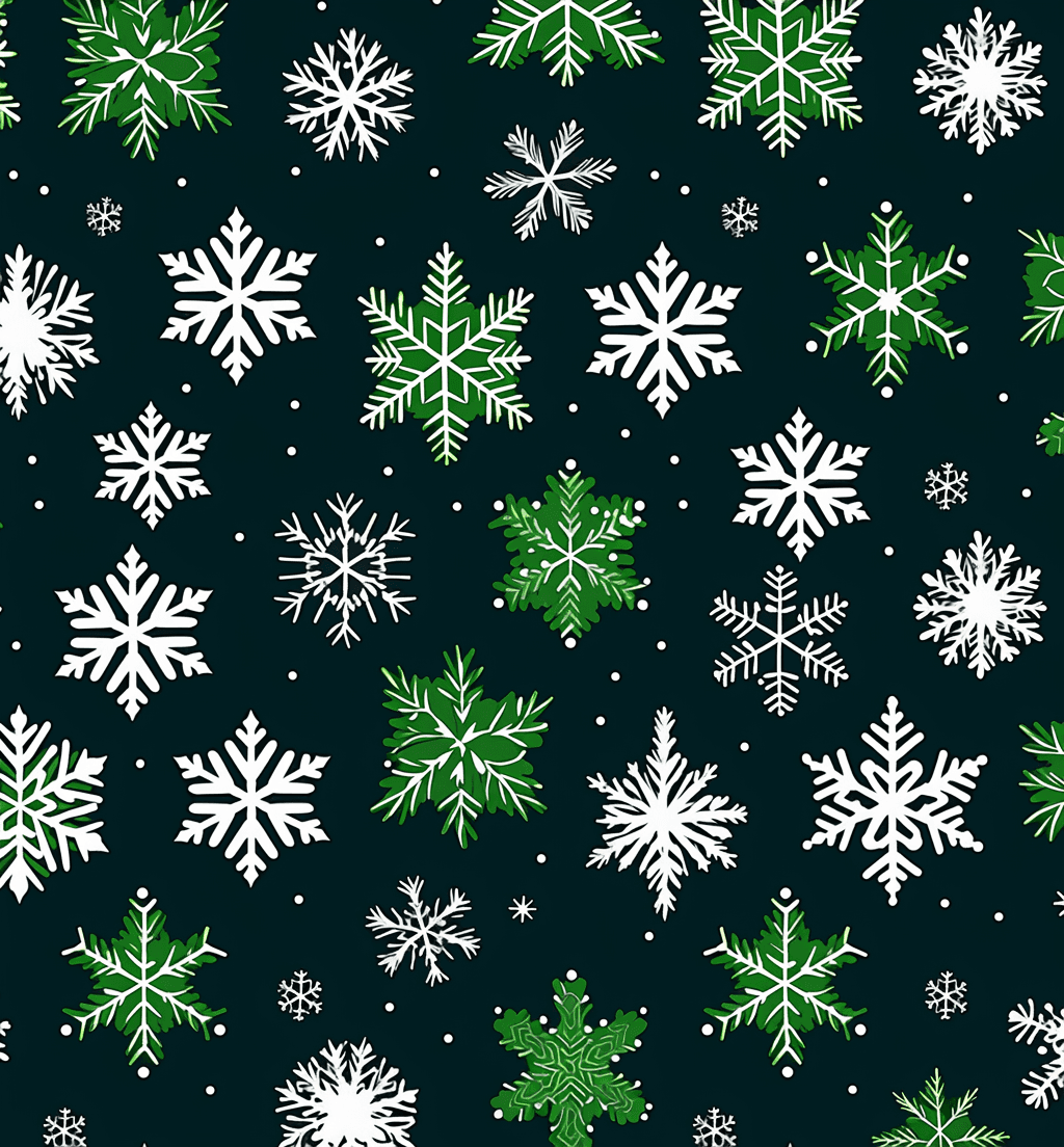 Christmas Snowflake Dawn original repeating artwork