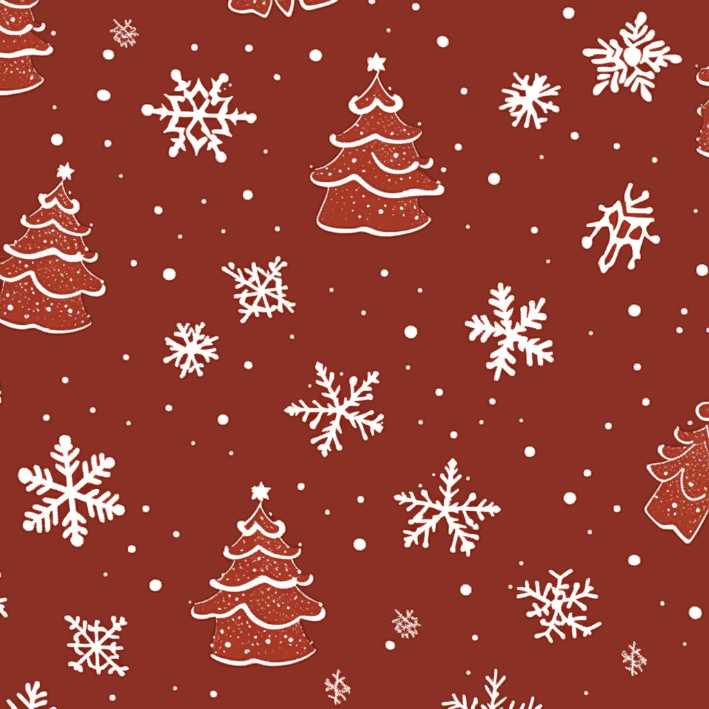 Christmas Snowflake Wander original repeating artwork