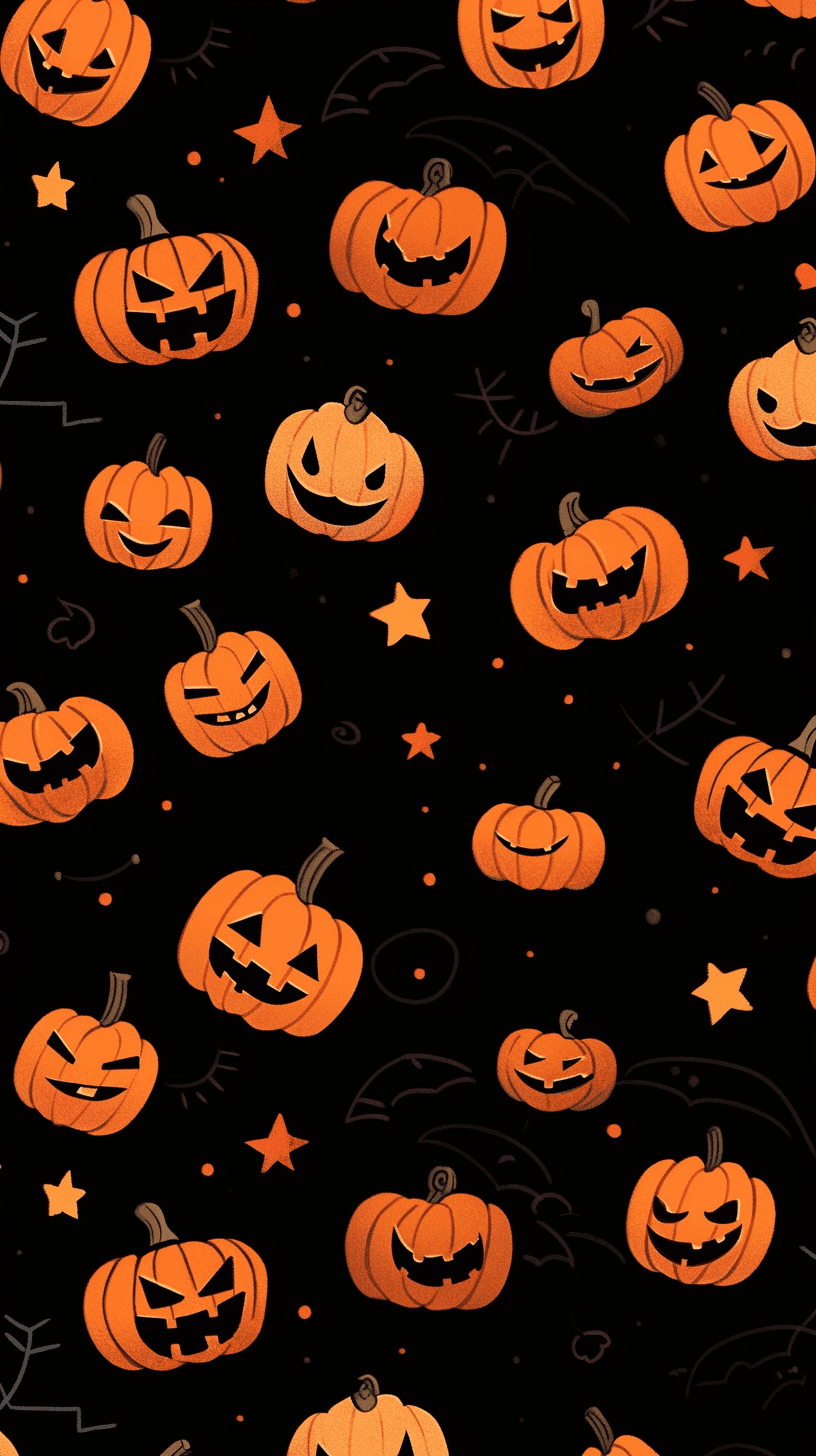 Halloween Pumpkin 033 original repeating artwork