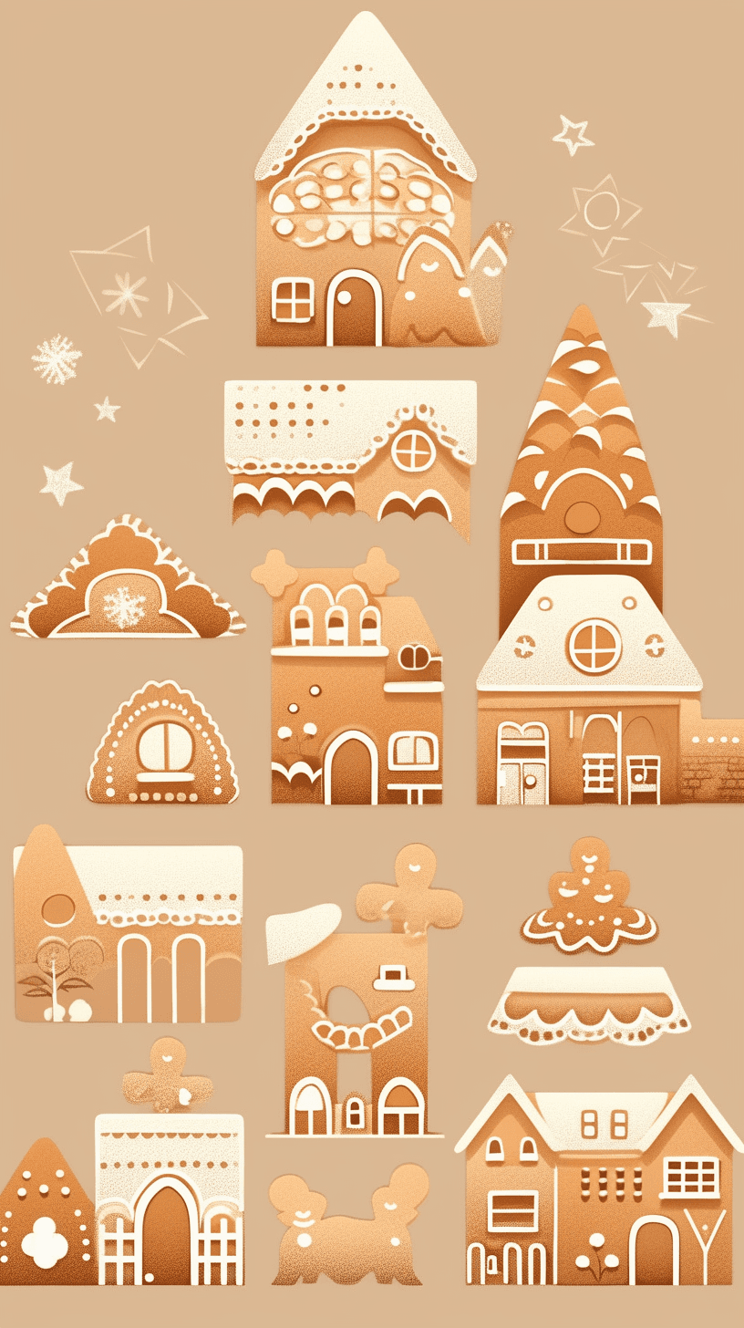 Christmas Castle original repeating artwork