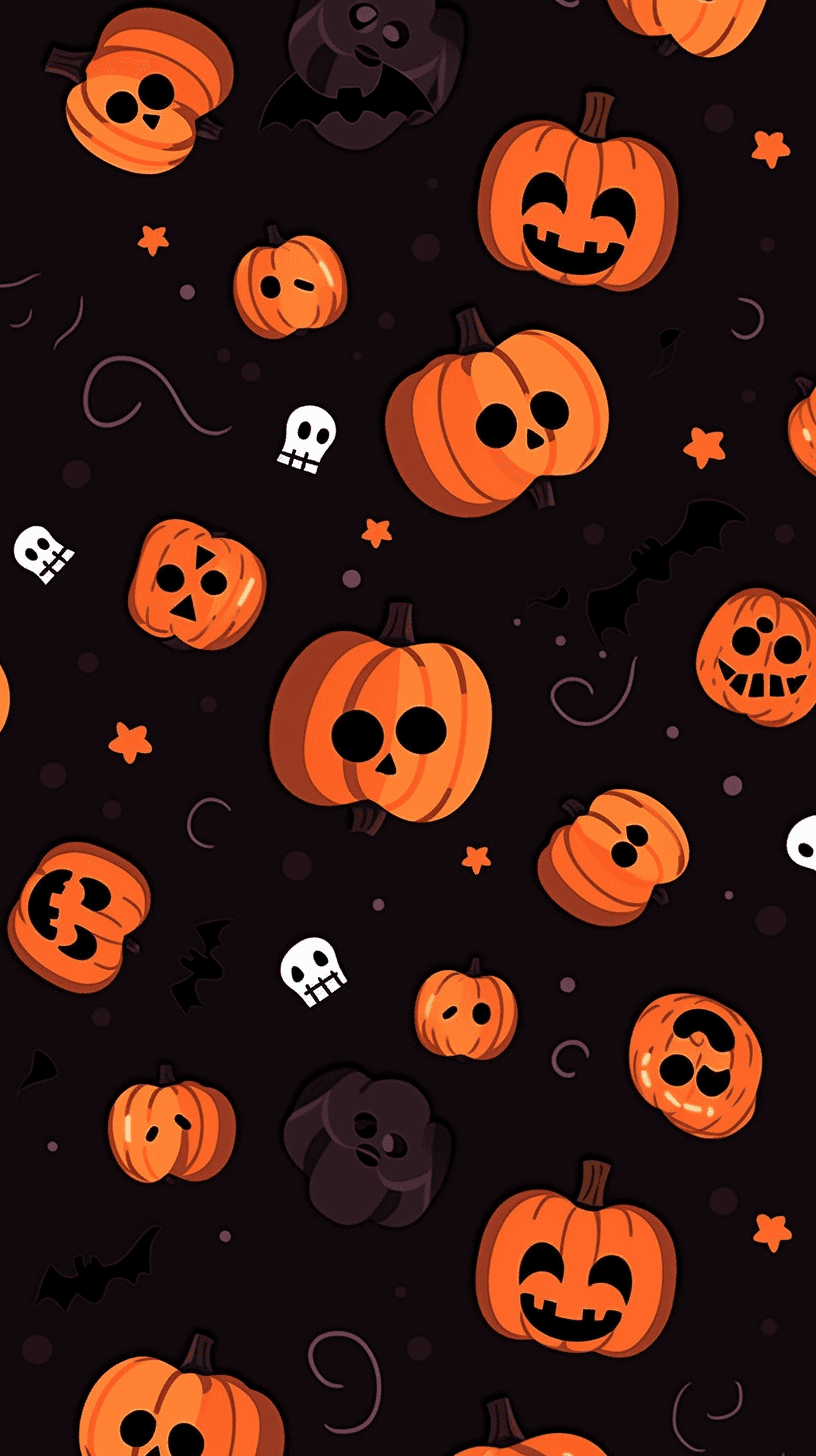 Halloween Pumpkin 084 original repeating artwork