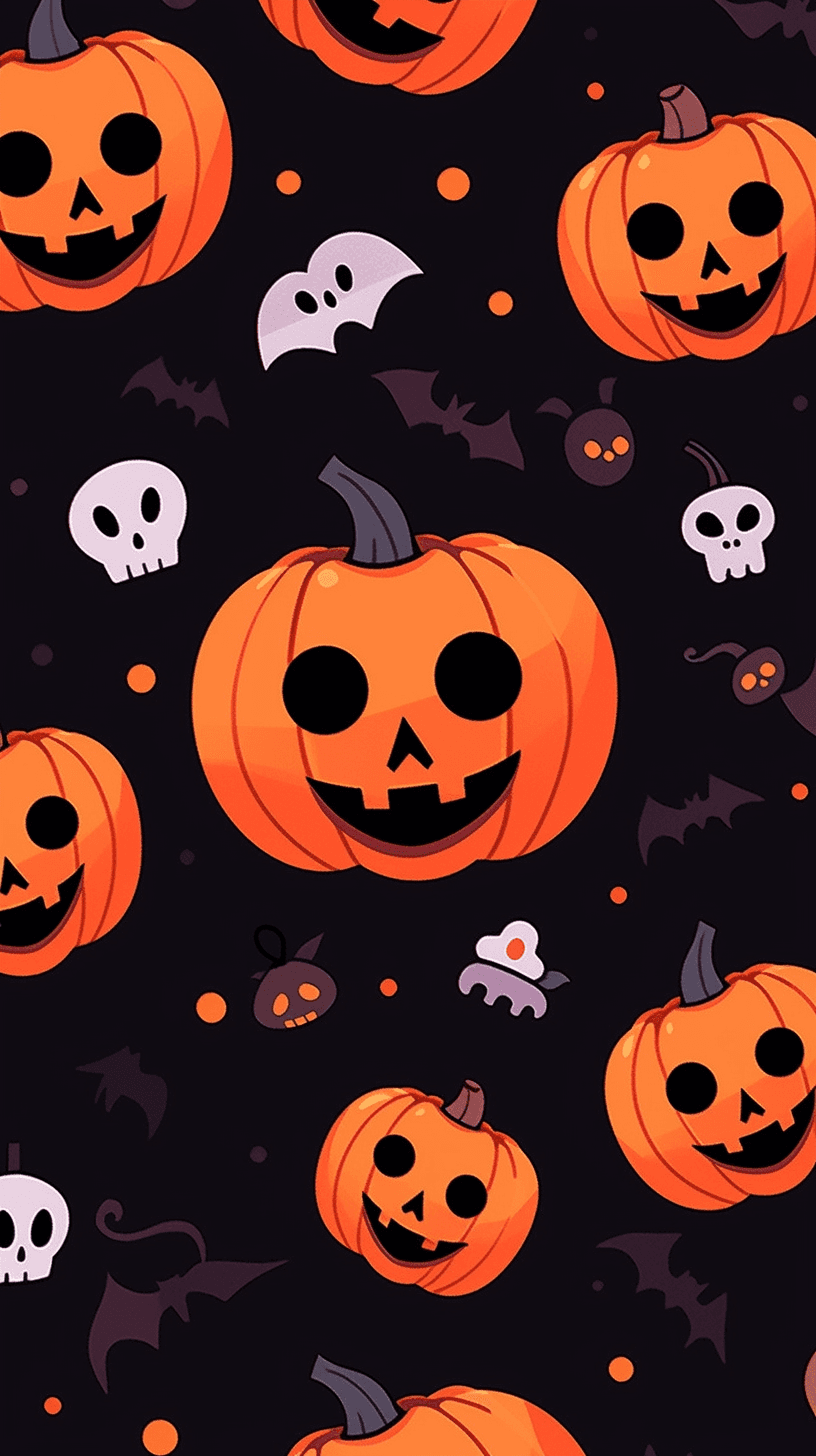 Halloween Pumpkin 078 original repeating artwork
