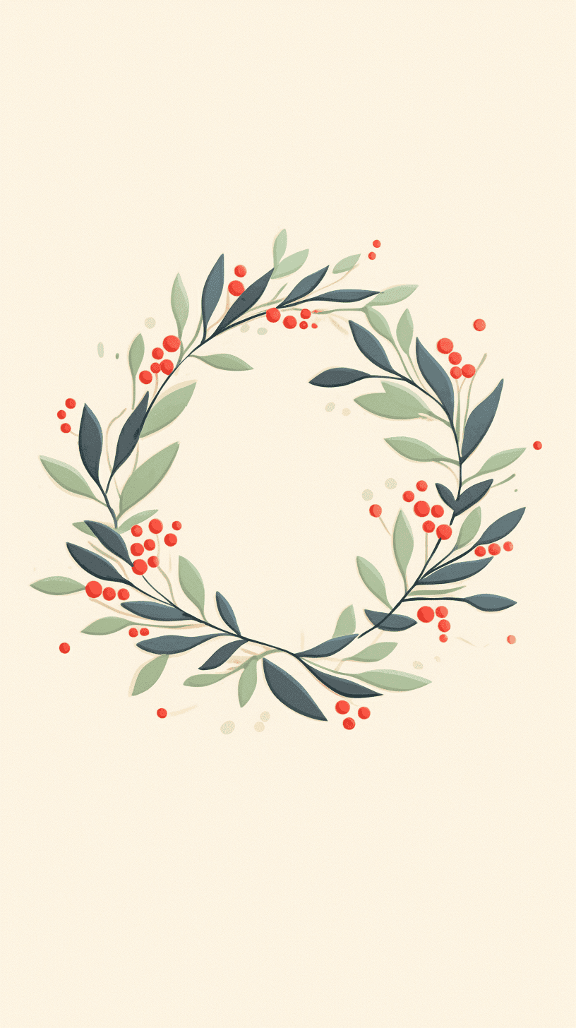 Christmas Wreath 195 original repeating artwork