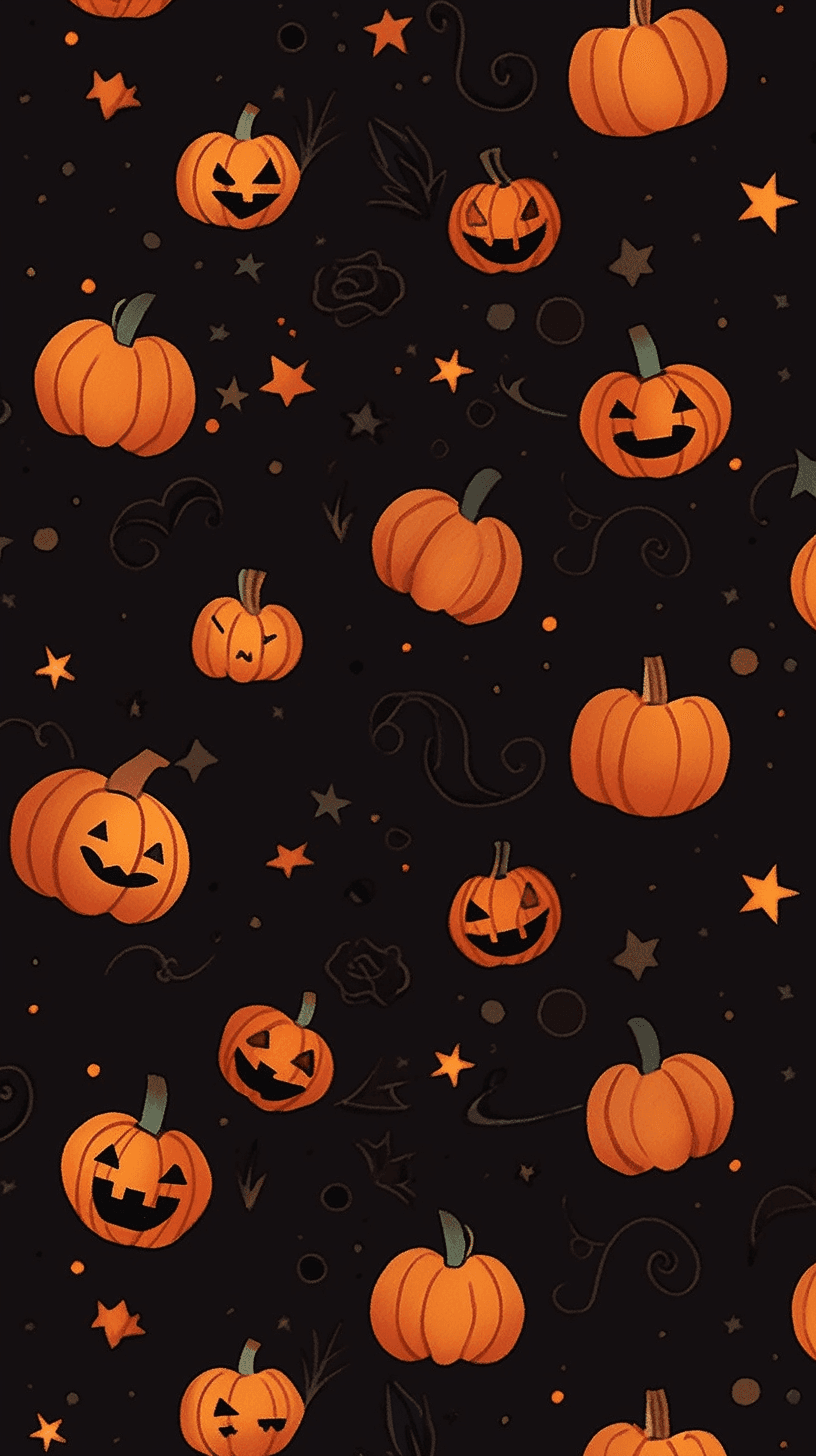 Halloween Pumpkin 031 original repeating artwork