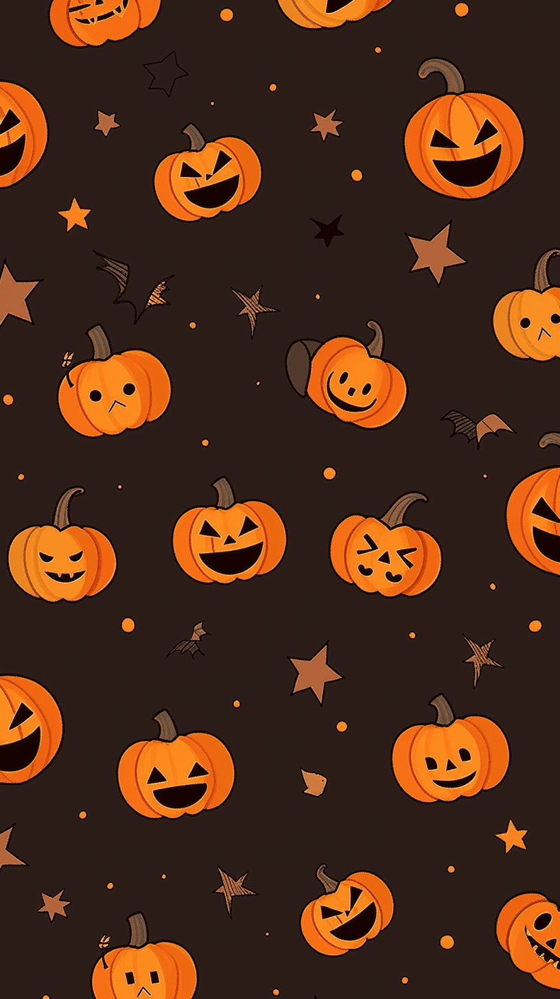Halloween Pumpkin Mark original repeating artwork