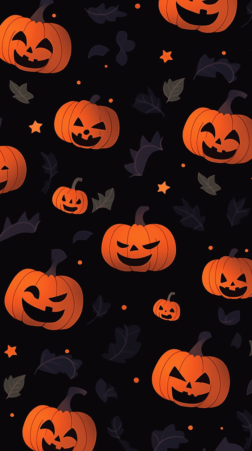 Halloween Pumpkin Series original repeating artwork
