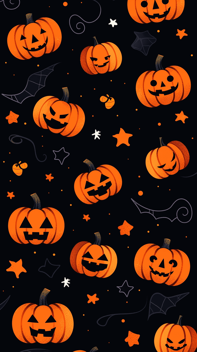 Halloween Pumpkin 046 original repeating artwork