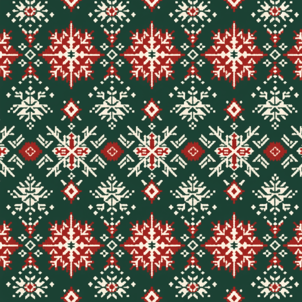 Christmas Blossom Squad original repeating artwork
