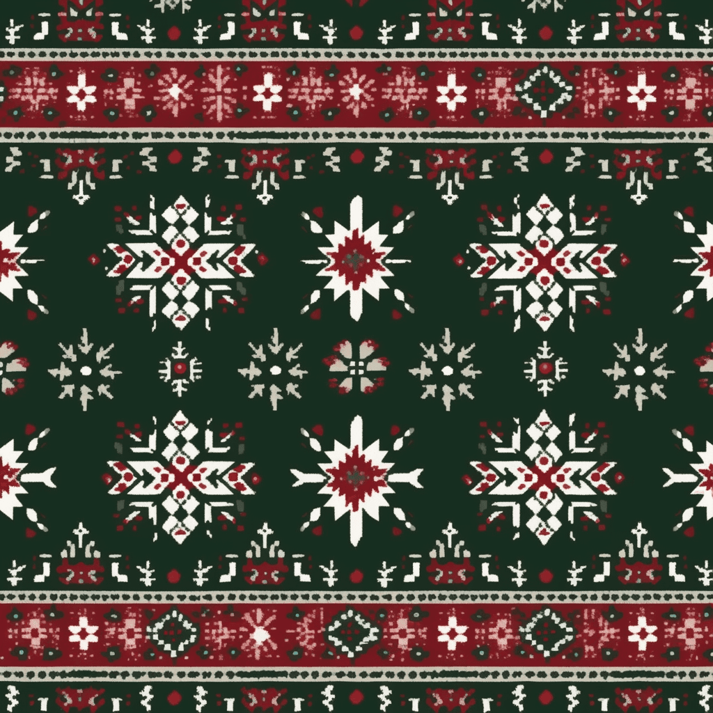 Christmas Snowflake Moonlit original repeating artwork