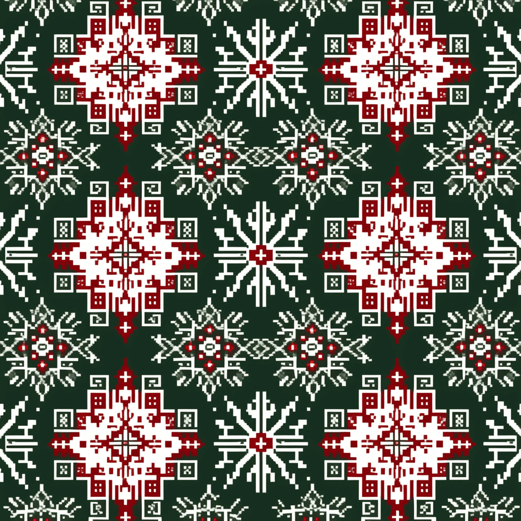 Christmas Snowflake Gleam original repeating artwork