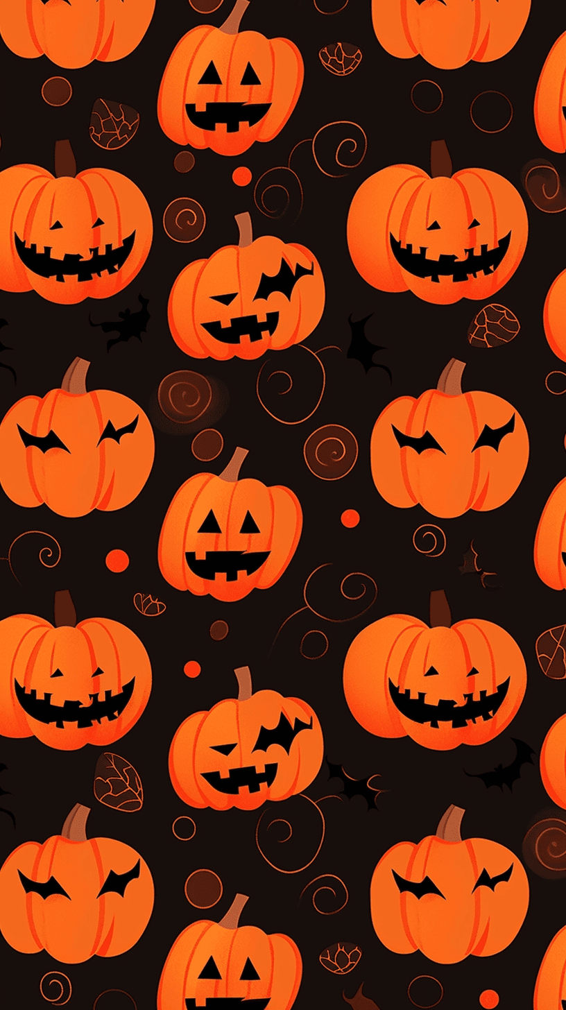 Halloween Pumpkin 158 original repeating artwork