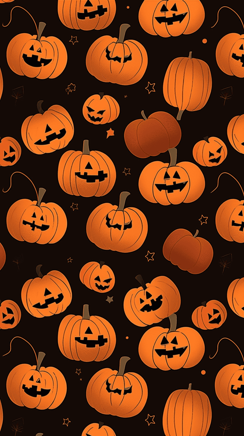 Halloween Pumpkin 043 original repeating artwork