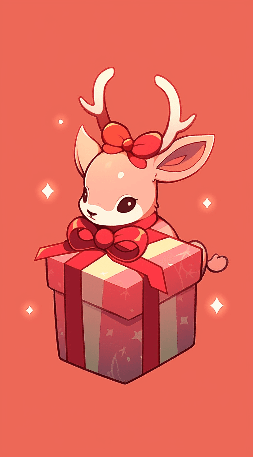 Christmas Reindeer Twilight original repeating artwork