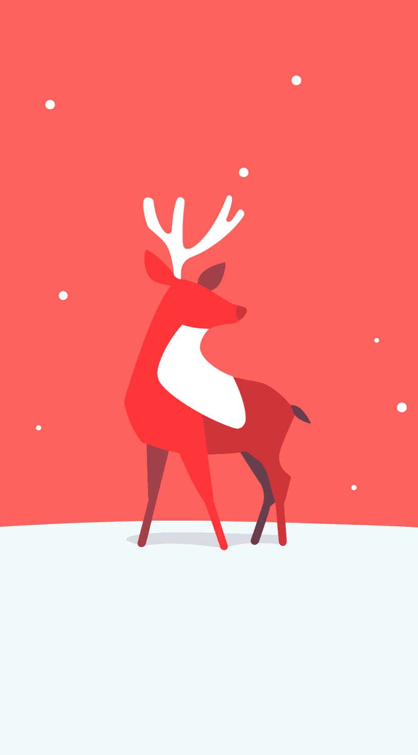Christmas Reindeer Neon original repeating artwork