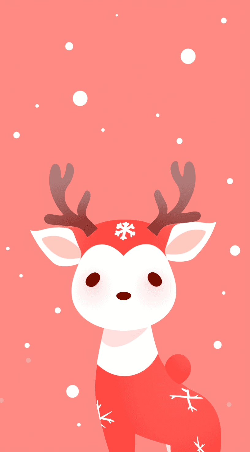 Christmas Reindeer Kick original repeating artwork