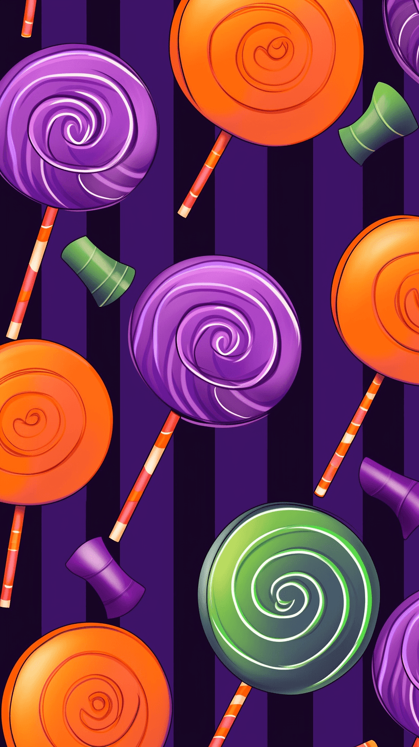 Halloween Lollipop 006 original repeating artwork