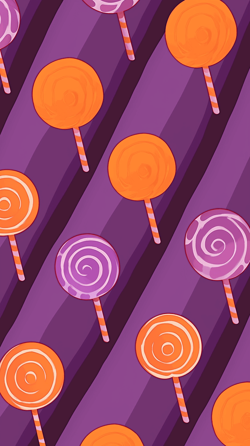Halloween Lollipop Crew original repeating artwork