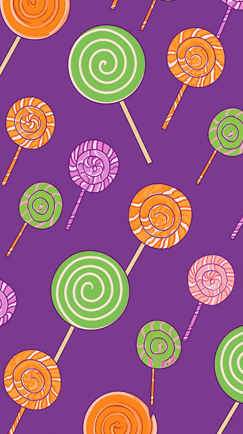Halloween Lollipop Party original repeating artwork