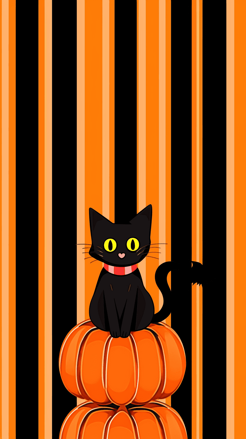 Halloween Cat original repeating artwork