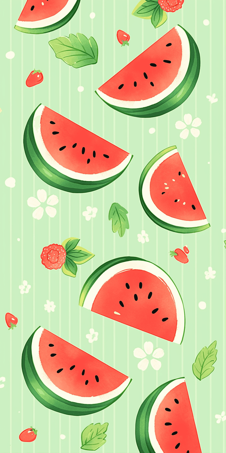 Watermelon Gang original repeating artwork