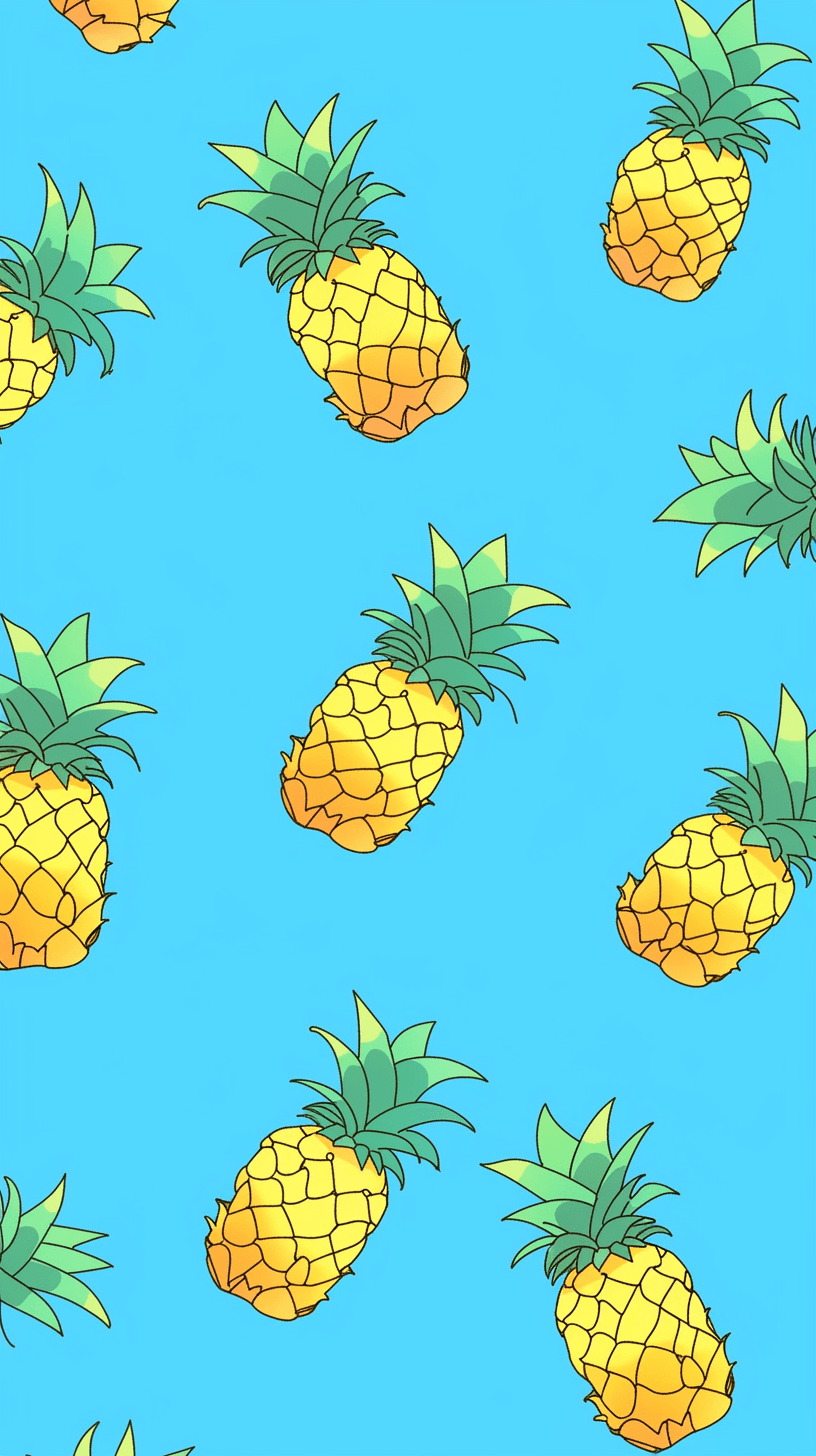Pineapple Party original repeating artwork