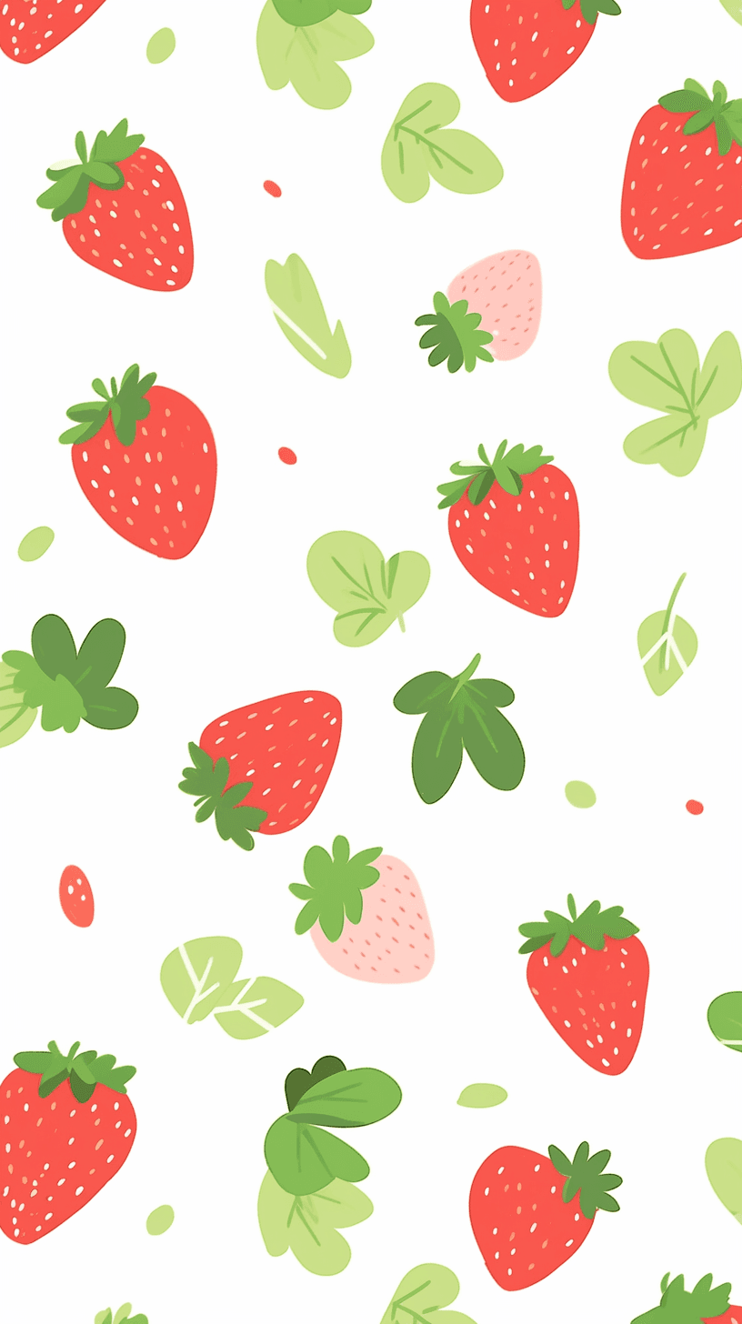 Strawberry Wander original repeating artwork