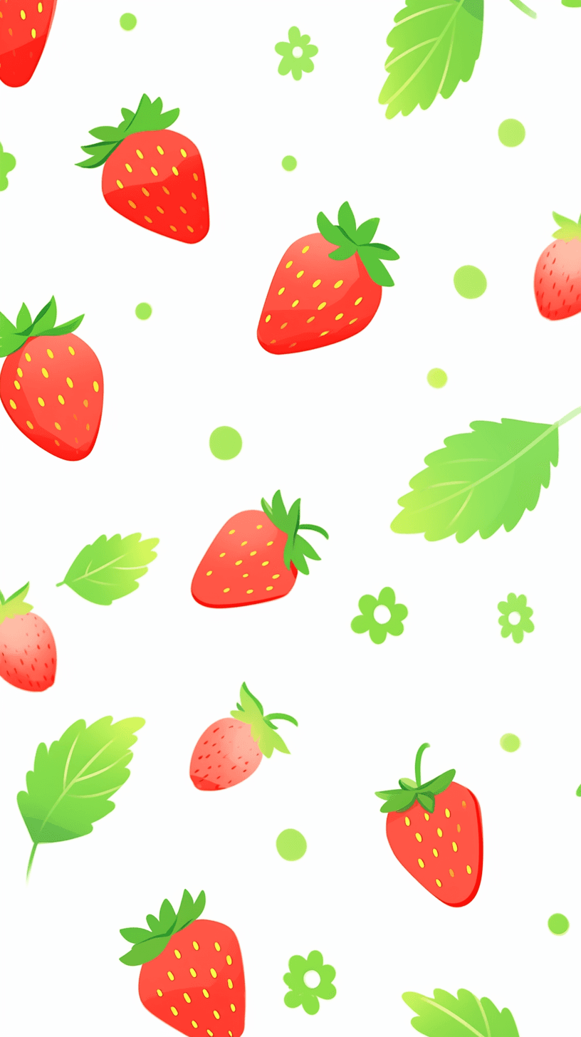 Strawberry Rhythm original repeating artwork