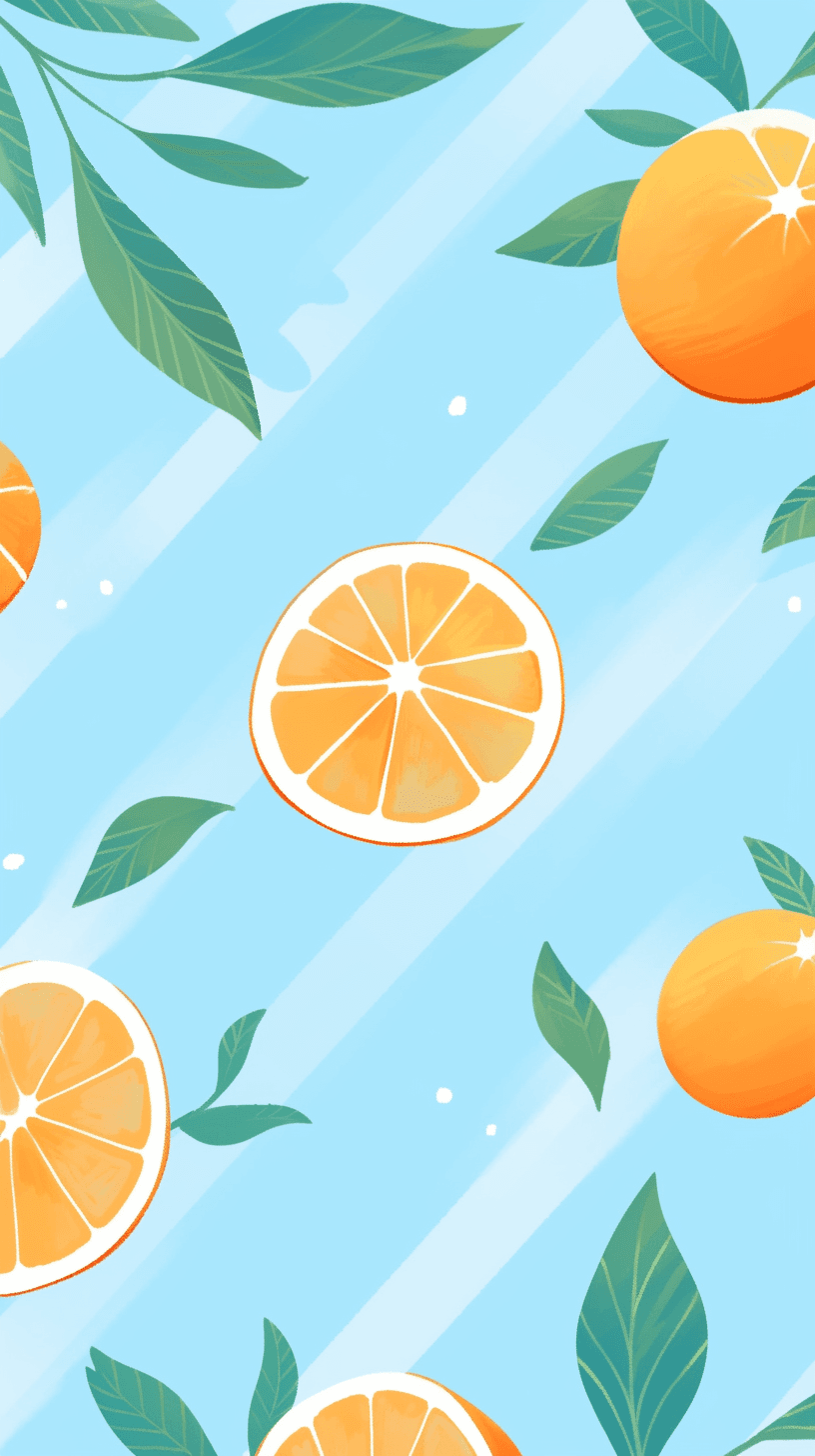 Orange Fizz original repeating artwork