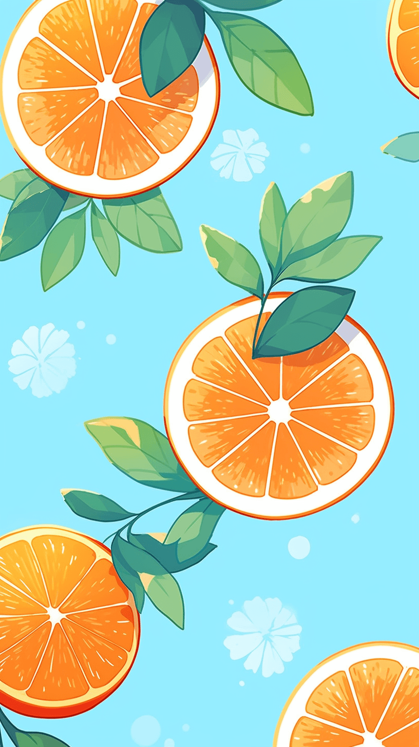 Orange Flip original repeating artwork