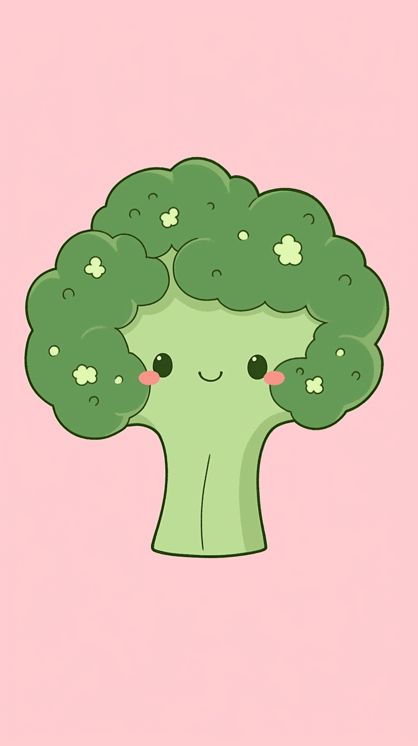 Broccoli Picnic original repeating artwork